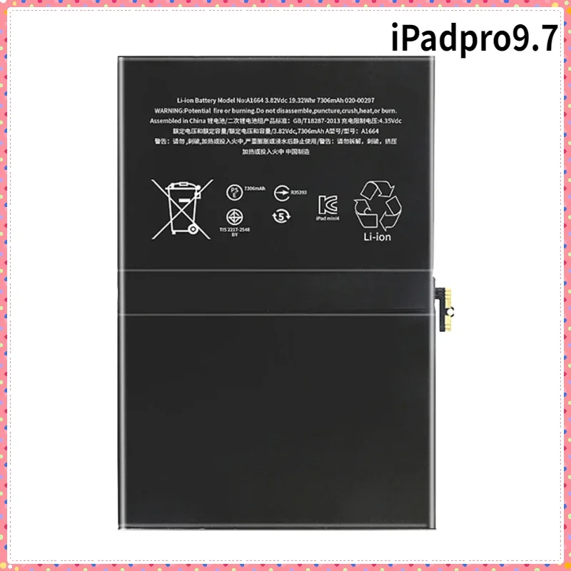 7306mAh Replacement Battery For Apple IPad Pro 9.7 Pro97 A1673 A1674 A1675 Tablet Batteria Tablet Accessories & Parts
7306mAh Replacement Battery For Apple IPad Pro 9.7 Pro97 A1673 A1674 A1675 Tablet Batteria Tablet Accessories & Parts