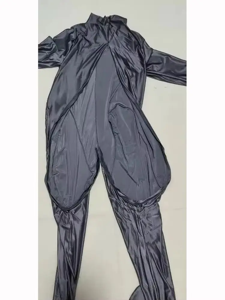 M XL Shiny Nylon Catsuit False Two Piece Bodystocking Zipper Crotch Bodysuit High Elastic Jumpsuit Tights Leotard Conjoined Body
M XL Shiny Nylon Catsuit False Two Piece Bodystocking Zipper Crotch Bodysuit High Elastic Jumpsuit Tights Leotard Conjoined Body