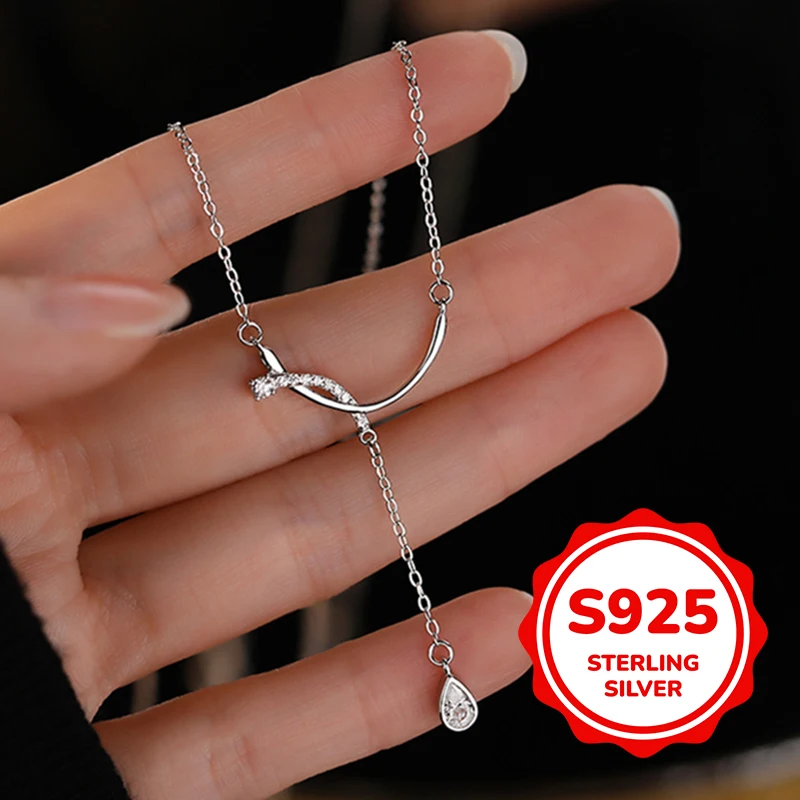 s925 sterling silver smile tassel water drop necklace women light luxury classic elegant fashion retro simple casual daily life
s925 sterling silver smile tassel water drop necklace women light luxury classic elegant fashion retro simple casual daily life
