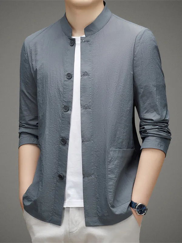 Lightweight Breathable Men's Summer Stand Collar Chinese Style Sun Protection Jacket Single Layer No Fashionable Urban...
Lightweight Breathable Men's Summer Stand Collar Chinese Style Sun Protection Jacket Single Layer No Fashionable Urban...