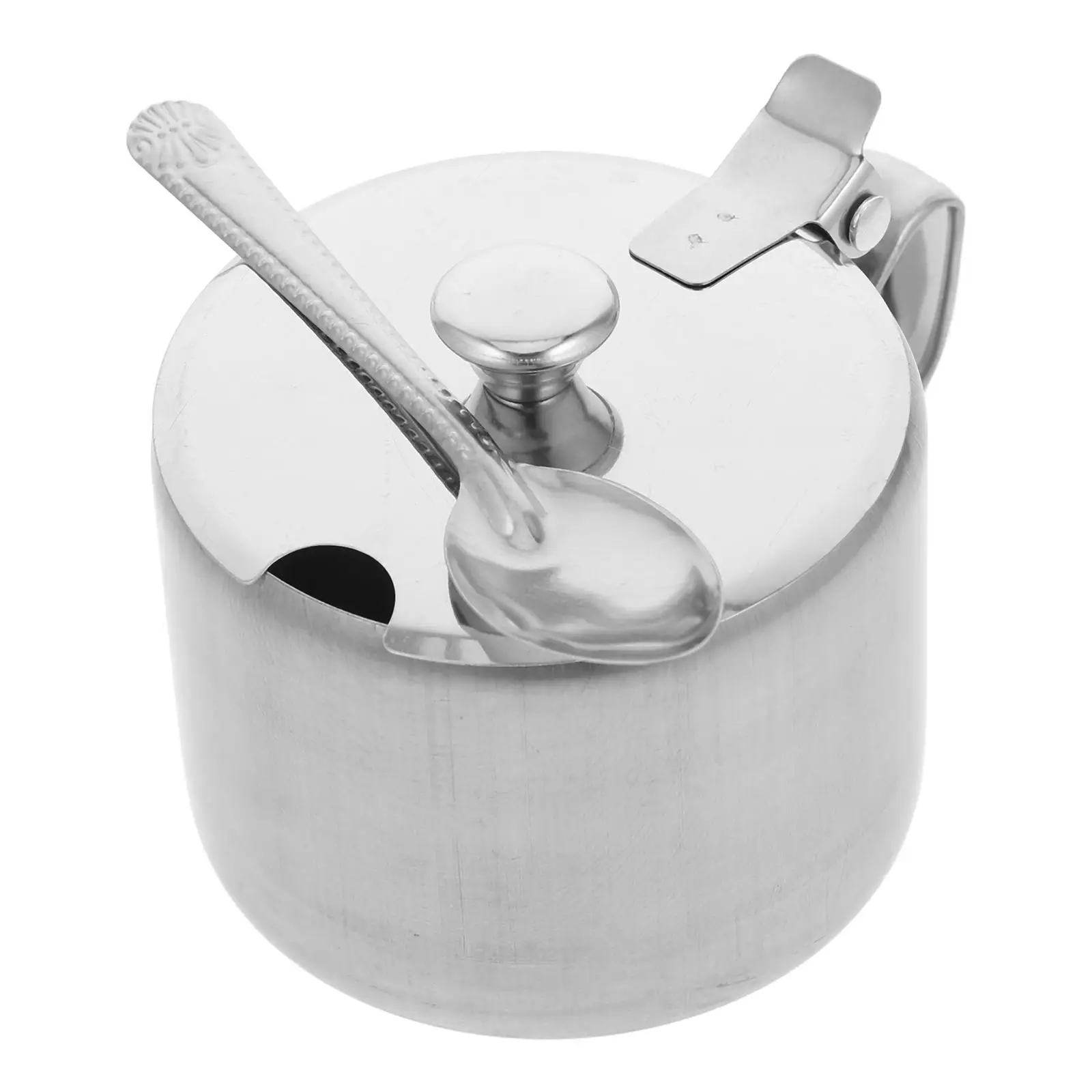 Stainless Steel Sugar Bowl Spice Jar with Lid Spoon Compact Kitchen Condiment Container Multifunctional Use Spacesaving Design
Stainless Steel Sugar Bowl Spice Jar with Lid Spoon Compact Kitchen Condiment Container Multifunctional Use Spacesaving Design