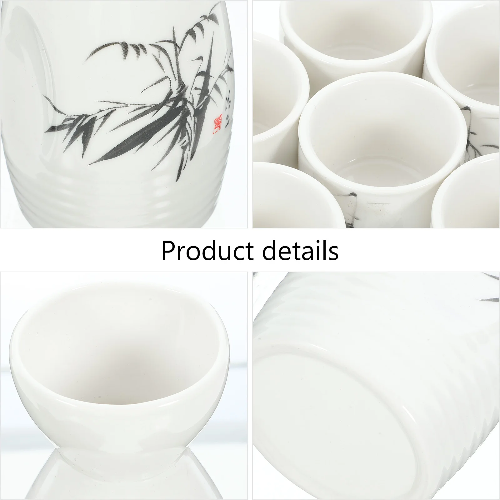 1 Set Japanese Style Sake Pot and Cups Ceramic Traditional Sake Serving Set Retro Design Ideal for Tea Wine Reception
1 Set Japanese Style Sake Pot and Cups Ceramic Traditional Sake Serving Set Retro Design Ideal for Tea Wine Reception