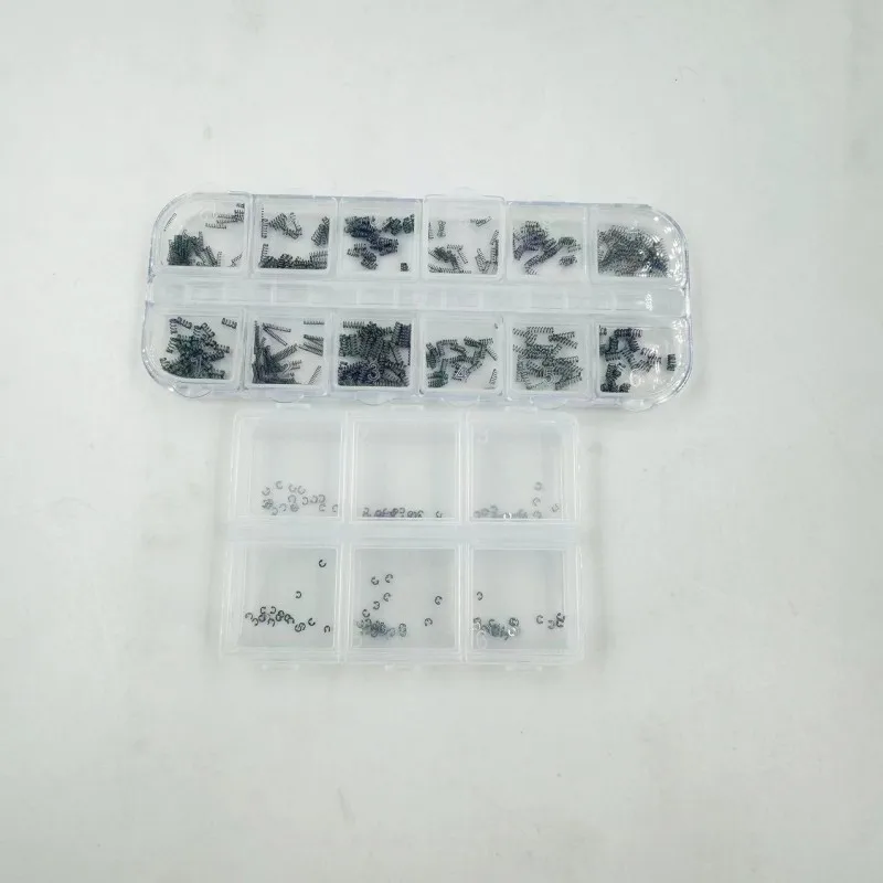Watch parts multifunctional mechanical watch timing button spring button card spring about 400PCS watch tool parts maintenance
Watch parts multifunctional mechanical watch timing button spring button card spring about 400PCS watch tool parts maintenance