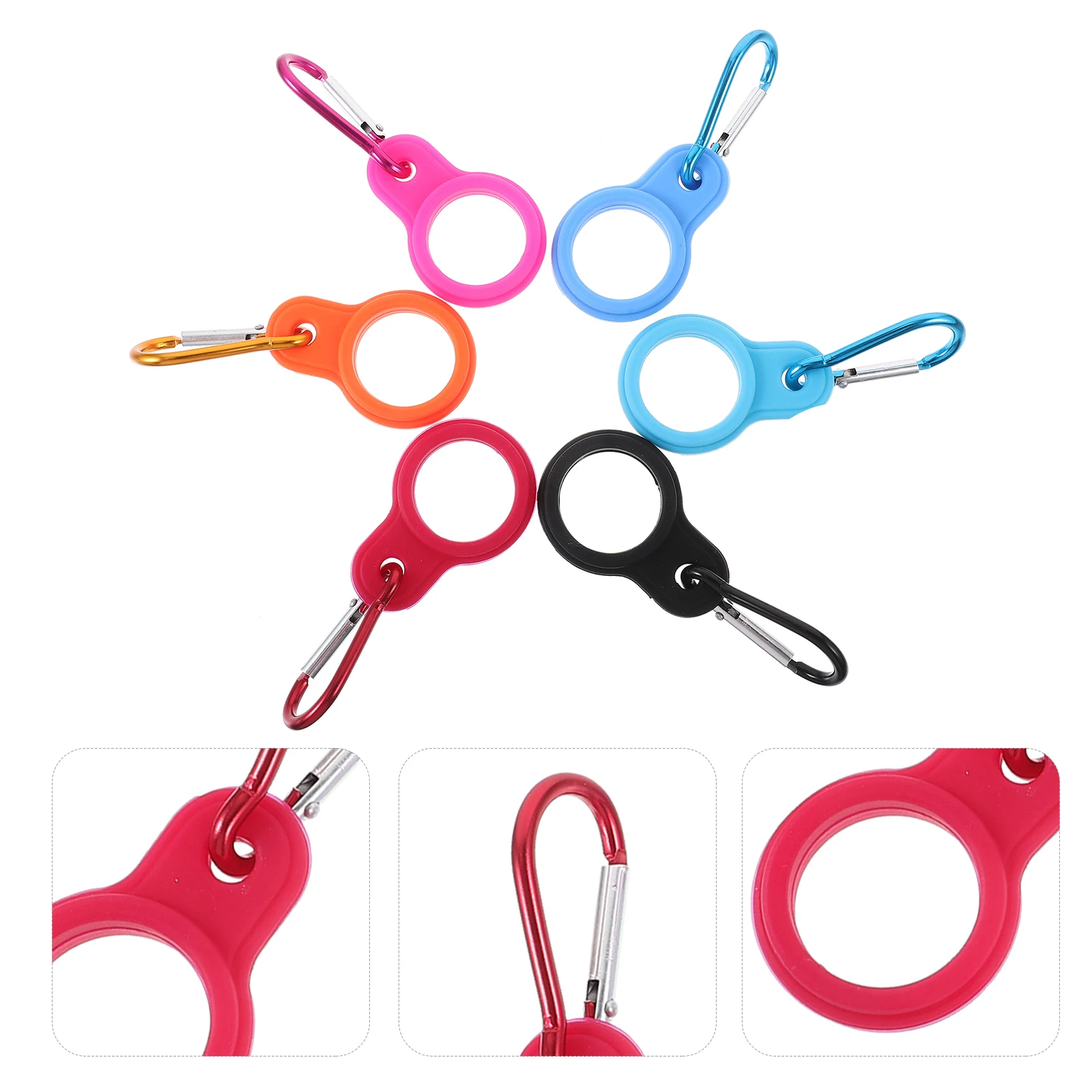 6 Pcs Water Bottle Buckle Wear Resistant Clips for Backpack Outdoor Climbing Hiking Travel Kettle Carabiner Hook Blue Red Black
6 Pcs Water Bottle Buckle Wear Resistant Clips for Backpack Outdoor Climbing Hiking Travel Kettle Carabiner Hook Blue Red Black