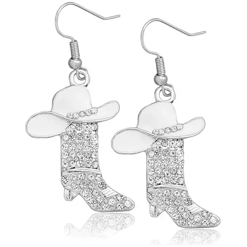 Classic Rhinestone Boots Pendant Earrings Silver Hat Drop Earrings Diamond Studded Shoes Dangle Earrings for Women Jewelry Gift
Classic Rhinestone Boots Pendant Earrings Silver Hat Drop Earrings Diamond Studded Shoes Dangle Earrings for Women Jewelry Gift