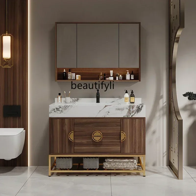 ls 27New Chinese rock slab bathroom cabinet Floor-to-ceiling face wash hand basin cabinet Intelligent light luxur wash table 
ls 27New Chinese rock slab bathroom cabinet Floor-to-ceiling face wash hand basin cabinet Intelligent light luxur wash table