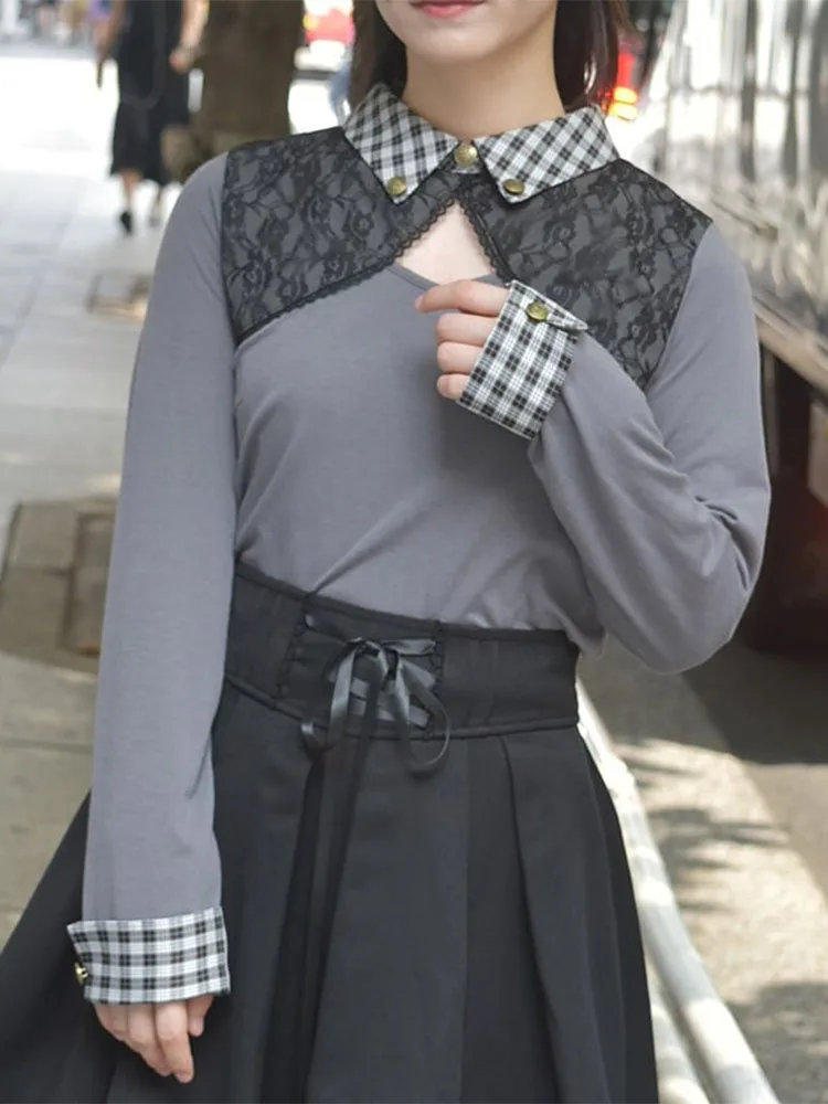 Удобный женский трикотажный топ на каждый день с длинными рукавами, кружевными вставками, простым дизайном, из мягкой смесовой ткани, повседневная рубашка
Удобный женский трикотажный топ на каждый день с длинными рукавами, кружевными вставками, простым дизайном, из мягкой смесовой ткани, повседневная рубашка