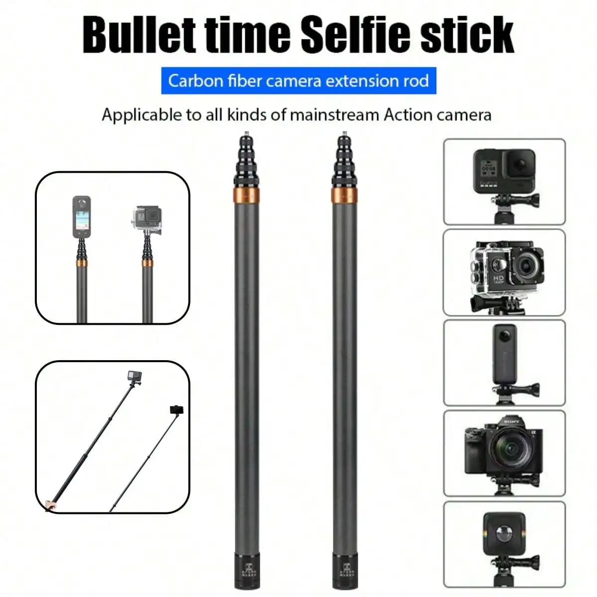 3 Meters Carbon Fiber Selfie Stick, Suitable For Insta360, Invisible Carbon Fiber Selfie Stick, 3 Meters Carbon Fiber Extended Selfie Stick, Ideal For Travel, Outdoor Activities, Parties, Photography To Record Memorable Moments. It Is The Perfect Choice F
3 Meters Carbon Fiber Selfie Stick, Suitable For Insta360, Invisible Carbon Fiber Selfie Stick, 3 Meters Carbon Fiber Extended Selfie Stick, Ideal For Travel, Outdoor Activities, Parties, Photography To Record Memorable Moments. It Is The Perfect Choice F