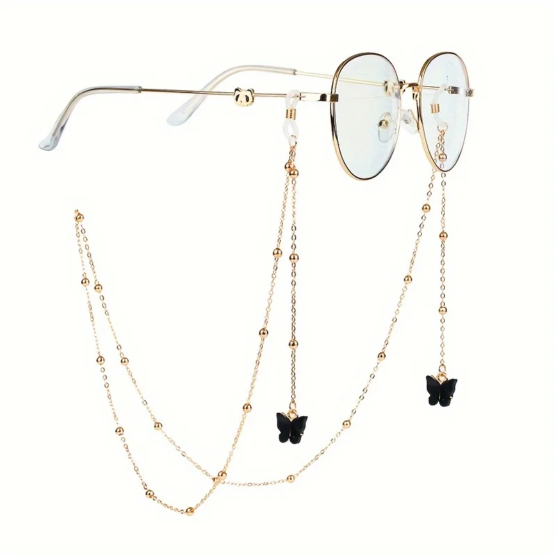 2pcs Cute Butterfly Pendant Eyewear Chain Multi-Purpose Anti-Slip Glasses Lanyard for Sunglasses & Readers
2pcs Cute Butterfly Pendant Eyewear Chain Multi-Purpose Anti-Slip Glasses Lanyard for Sunglasses & Readers