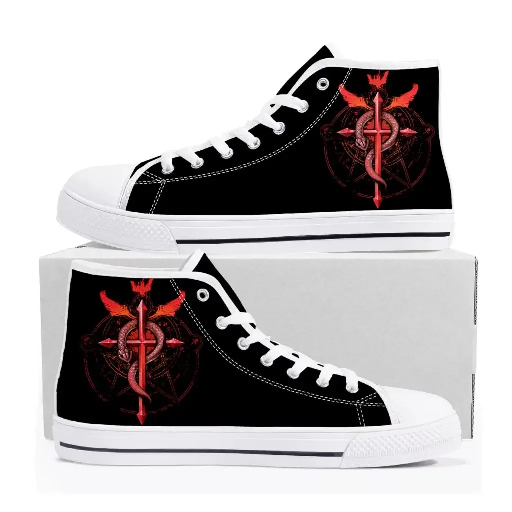 Высокие кроссовки Fullmetal Alchemist с героями мультфильмов, мужские и женские парусиновые кроссовки высокого качества для подростков, повседневная обувь для пар, обувь на заказ
Высокие кроссовки Fullmetal Alchemist с героями мультфильмов, мужские и женские парусиновые кроссовки высокого качества для подростков, повседневная обувь для пар, обувь на заказ