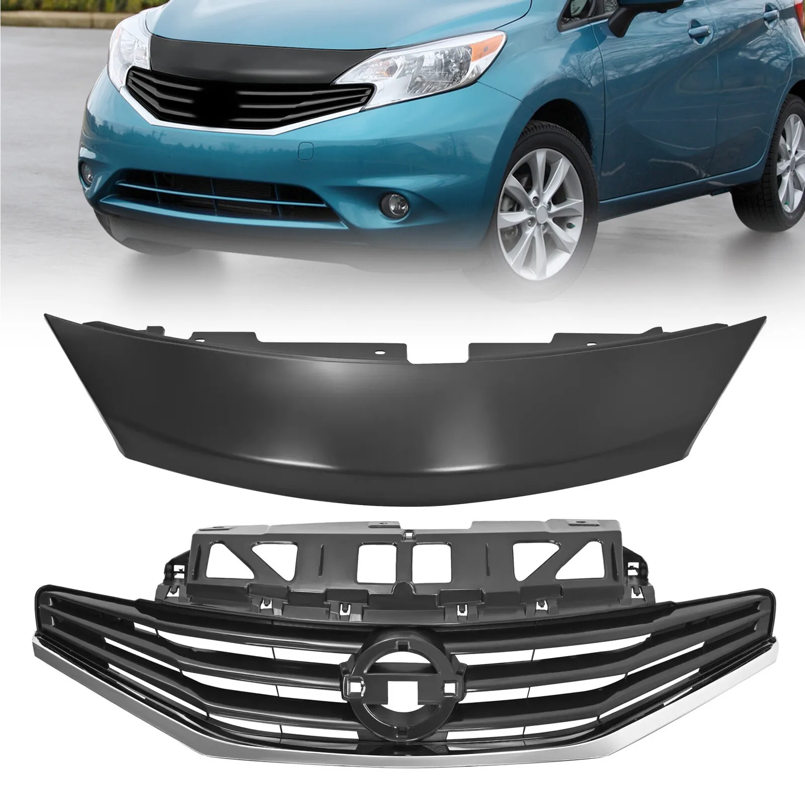 For Nissan Versa Note 2014-2016 Front Upper Bumper Grille & Cover Assembly 2PCS
For Nissan Versa Note 2014-2016 Front Upper Bumper Grille & Cover Assembly 2PCS