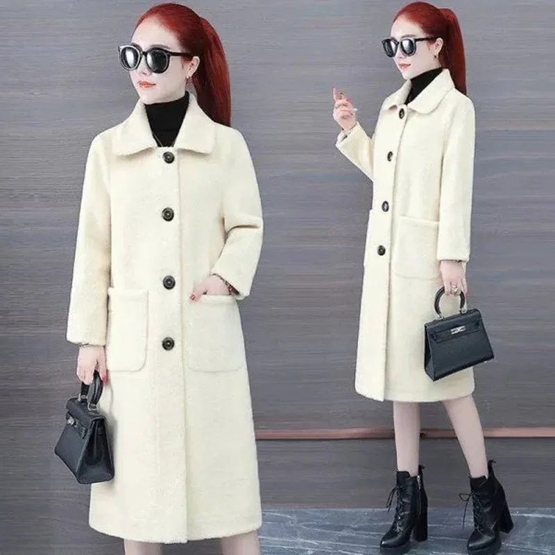 Imitation Lamb Wool Coat Womens 2022 Winter New Fashion Loose Thin Woolen Jacket Women Casual Large Size Long Wool Outerwear
Imitation Lamb Wool Coat Womens 2022 Winter New Fashion Loose Thin Woolen Jacket Women Casual Large Size Long Wool Outerwear