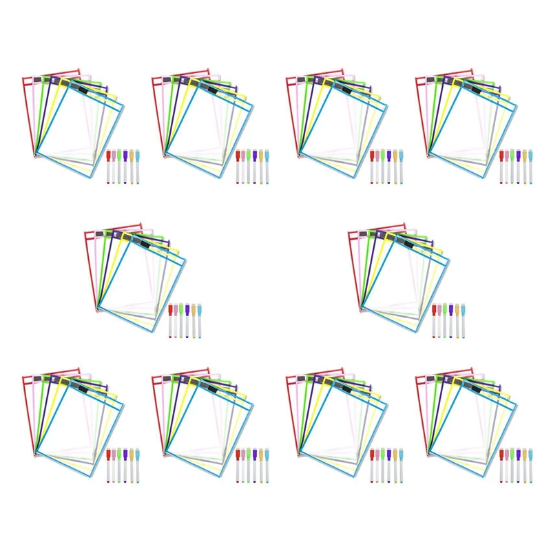 Reusable Dry Erase Pockets, 60Pack Reusable Dry Erase Sleeves, Assorted Colors Sheet Protector, Dry Erase Pocket Sleeves
Reusable Dry Erase Pockets, 60Pack Reusable Dry Erase Sleeves, Assorted Colors Sheet Protector, Dry Erase Pocket Sleeves
