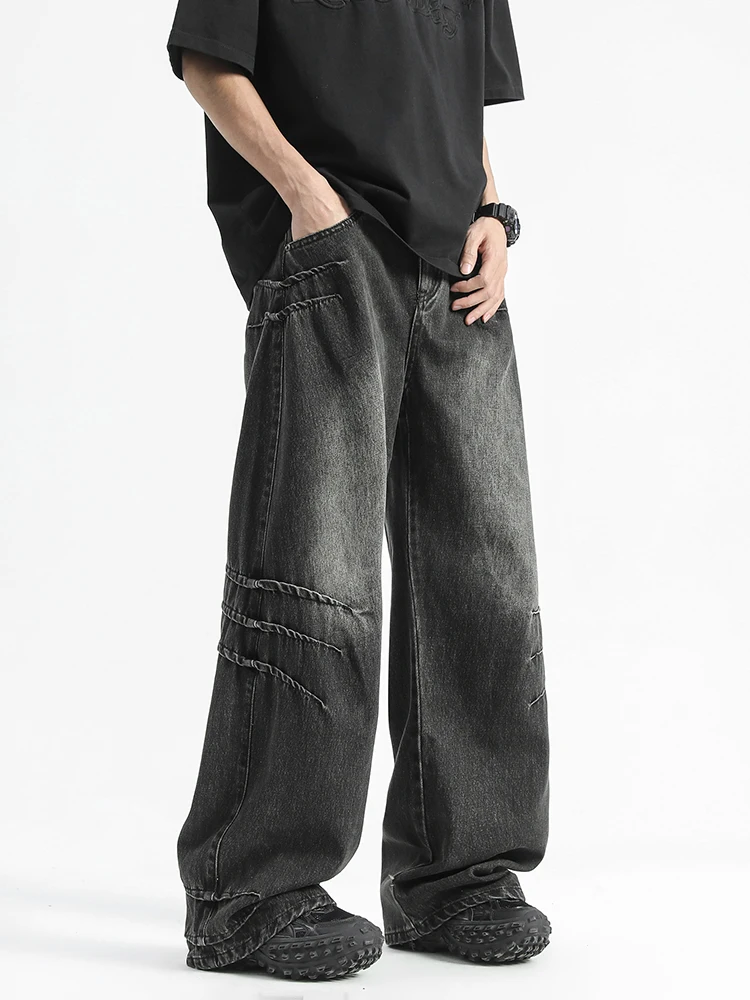 American Washed Men's Wide Leg Jeans Summer New Loose Retro Trendy Brand Straight Cut Loose Pants Casual Straight Leg Jeans
American Washed Men's Wide Leg Jeans Summer New Loose Retro Trendy Brand Straight Cut Loose Pants Casual Straight Leg Jeans