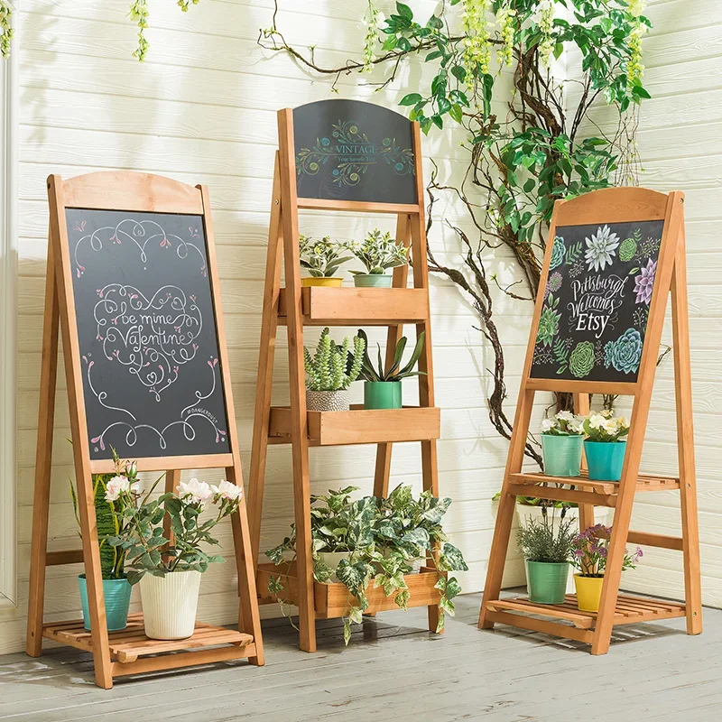 Solid wood blackboard flower stand simple cafe shelf restaurant store handwritten promotion stall advertising board
Solid wood blackboard flower stand simple cafe shelf restaurant store handwritten promotion stall advertising board