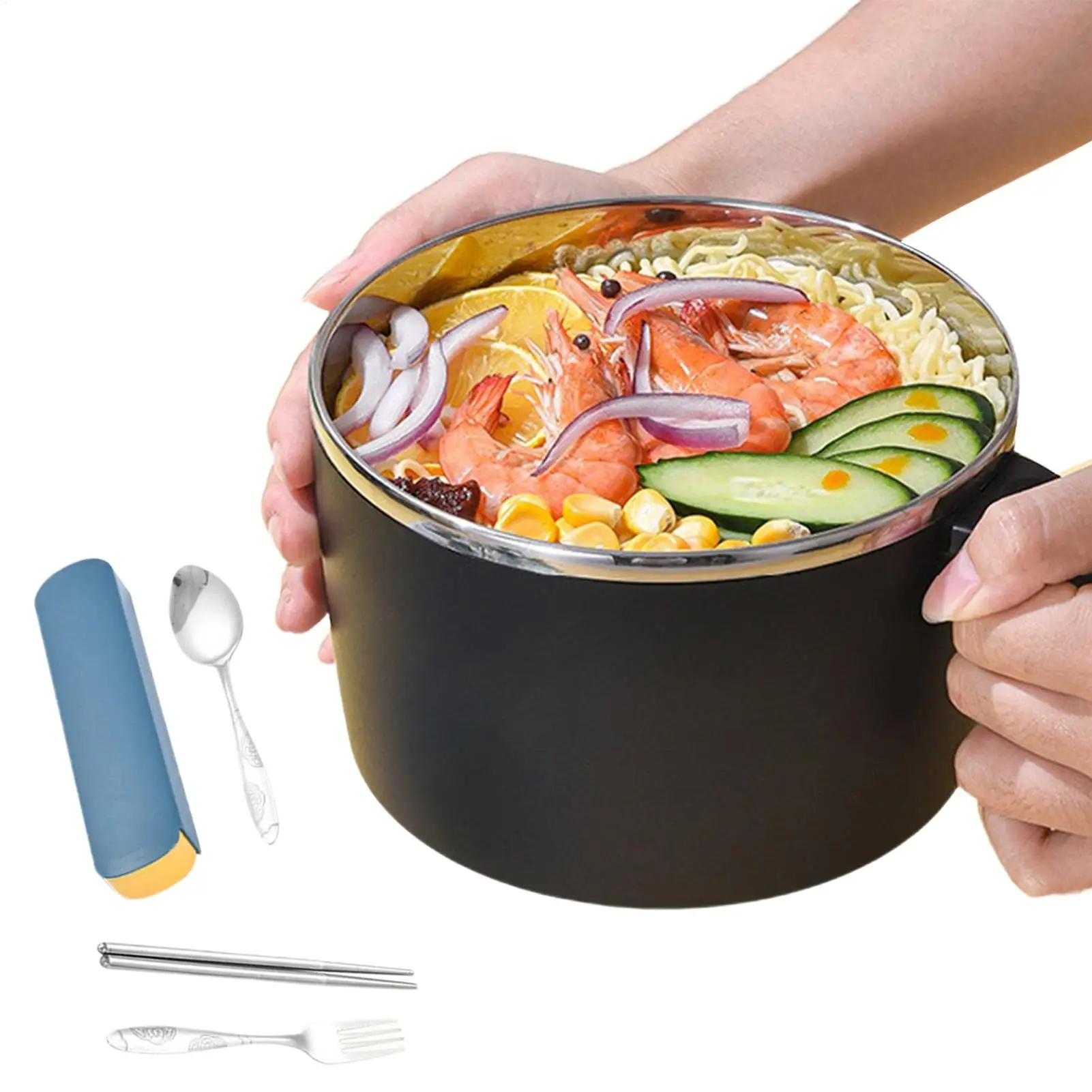 Noodle Bowls 1350ml Pasta Cups Stainless Steel With Lid And Handle Bowl With Chopsticks For Office College Dorm Room Camping Rv
Noodle Bowls 1350ml Pasta Cups Stainless Steel With Lid And Handle Bowl With Chopsticks For Office College Dorm Room Camping Rv