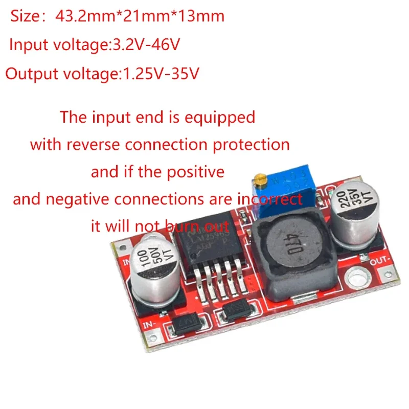 DC Step down Voltage Reduction Module Adjustable Buck Converter Variable Volt Regulator 3.0-40V Input 1.5-35V Output Electronic
DC Step down Voltage Reduction Module Adjustable Buck Converter Variable Volt Regulator 3.0-40V Input 1.5-35V Output Electronic