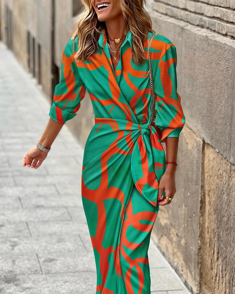 Womens Dresses Fashion Summer Floral Print Tied Detail Shirt Dress Simple Commuting Style Elegant Dress Shipped Within 48 Hours
Womens Dresses Fashion Summer Floral Print Tied Detail Shirt Dress Simple Commuting Style Elegant Dress Shipped Within 48 Hours