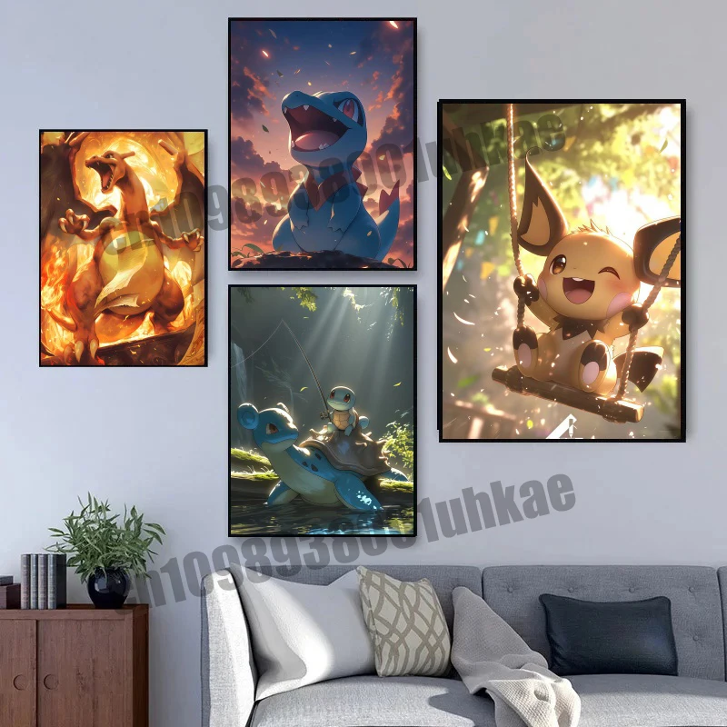 Pokemon Poster Cartoon, Mew, Charizard, High Quality Home Children's Room Decoration Wall Art Canvas Painting Christmas Gift
Pokemon Poster Cartoon, Mew, Charizard, High Quality Home Children's Room Decoration Wall Art Canvas Painting Christmas Gift
