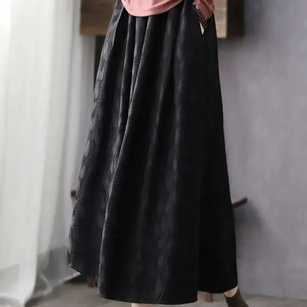 2024 New Winter Retro Cotton Hemp Feather Wrap Skirt For Women's Clothes Spring Autumn Jacquard Art Elastic High Waist Skirts
2024 New Winter Retro Cotton Hemp Feather Wrap Skirt For Women's Clothes Spring Autumn Jacquard Art Elastic High Waist Skirts