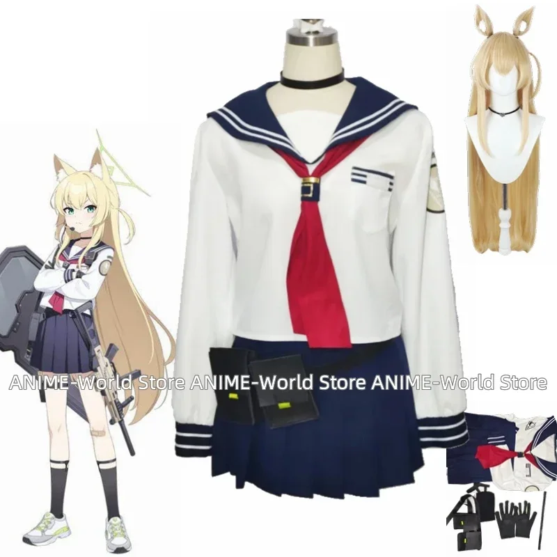 《Custom Made》Blue Archive Fox Team Kurumi Cosplay Costume Women Cute Sailor Dress Suit Halloween Party Uniforms Wig
《Custom Made》Blue Archive Fox Team Kurumi Cosplay Costume Women Cute Sailor Dress Suit Halloween Party Uniforms Wig
