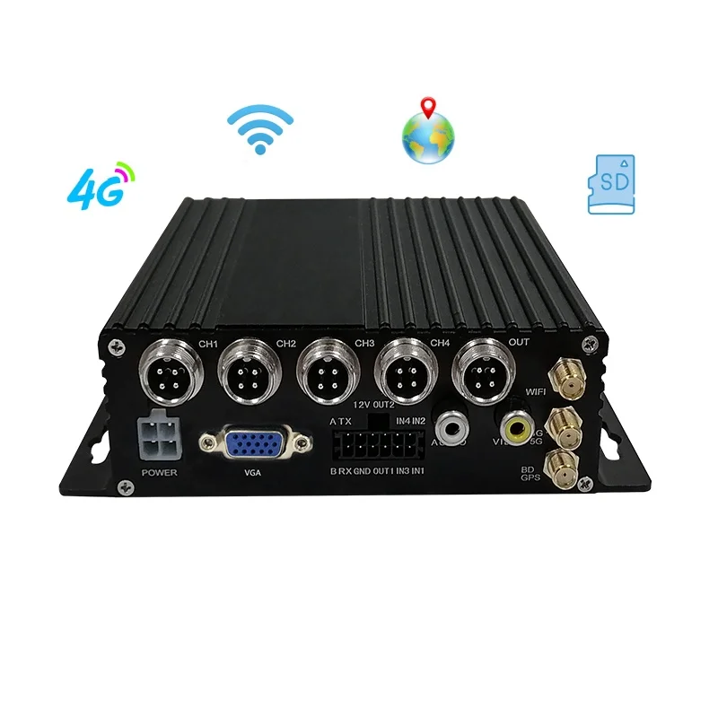 Mini 4CH 720p AHD Driving Recorder with GPS Tracking 4G MDVR System for Truck SD Card
Mini 4CH 720p AHD Driving Recorder with GPS Tracking 4G MDVR System for Truck SD Card