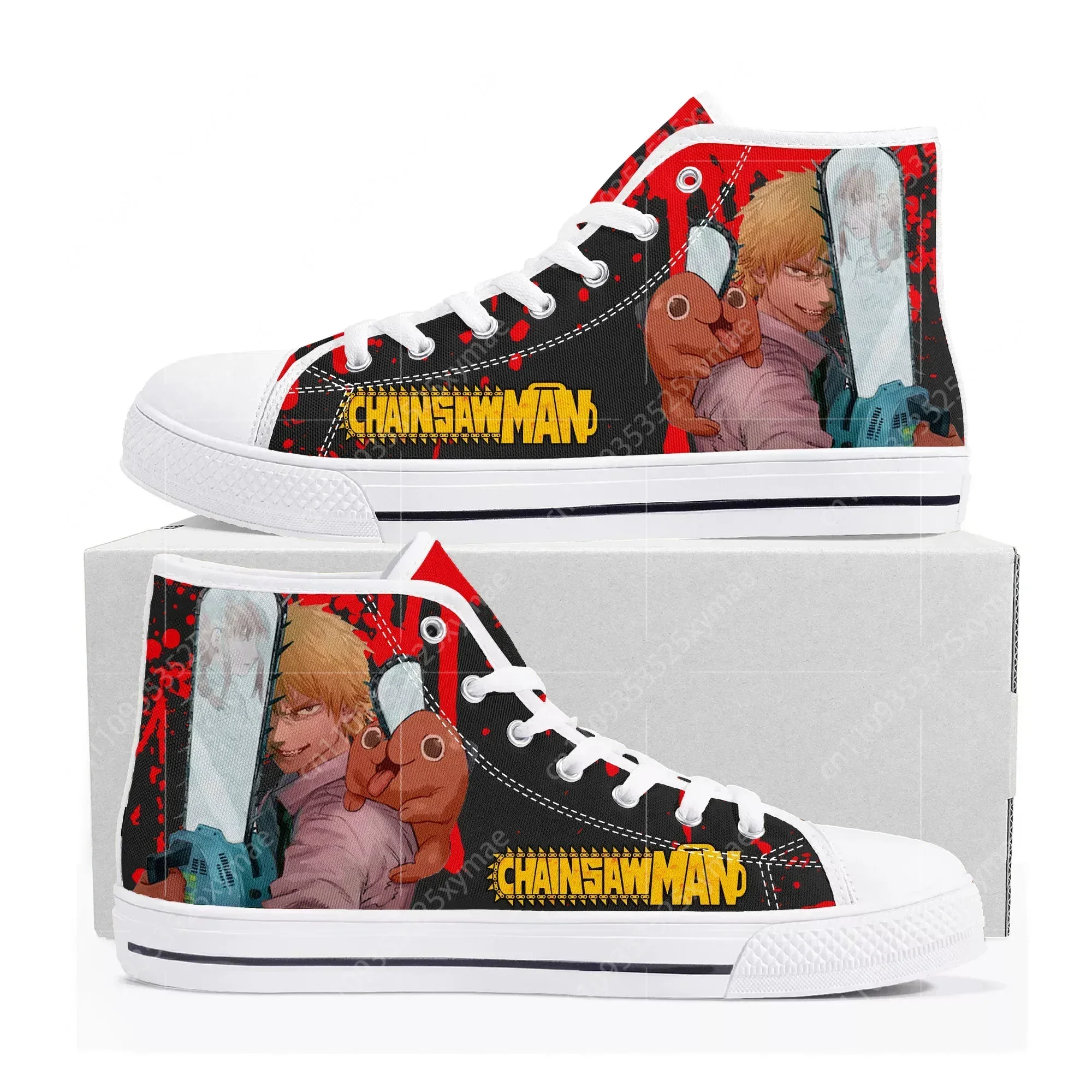 Chainsaw Man Pochita Power High Top Sneakers Mens Womens Teenager High Quality Canvas Sneaker Casual Couple Shoes Custom Shoe
Chainsaw Man Pochita Power High Top Sneakers Mens Womens Teenager High Quality Canvas Sneaker Casual Couple Shoes Custom Shoe