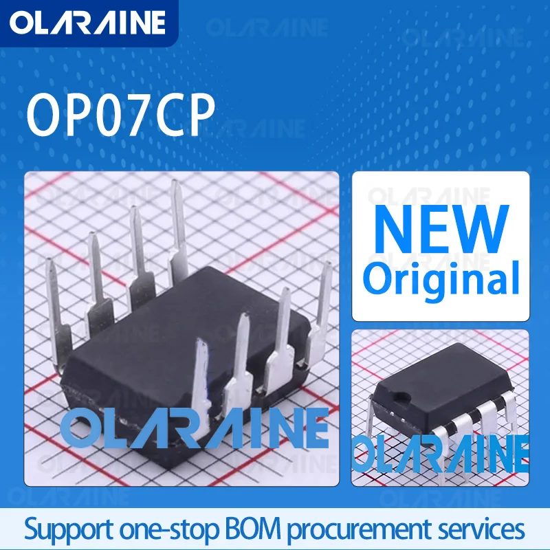 5/10/100Pcs OP07CP DIP-8 original ic chip Precision amplifiers RoHS 1 Channel SR-300 mV/us Vos-60 uV Ib-1.8 nA
5/10/100Pcs OP07CP DIP-8 original ic chip Precision amplifiers RoHS 1 Channel SR-300 mV/us Vos-60 uV Ib-1.8 nA