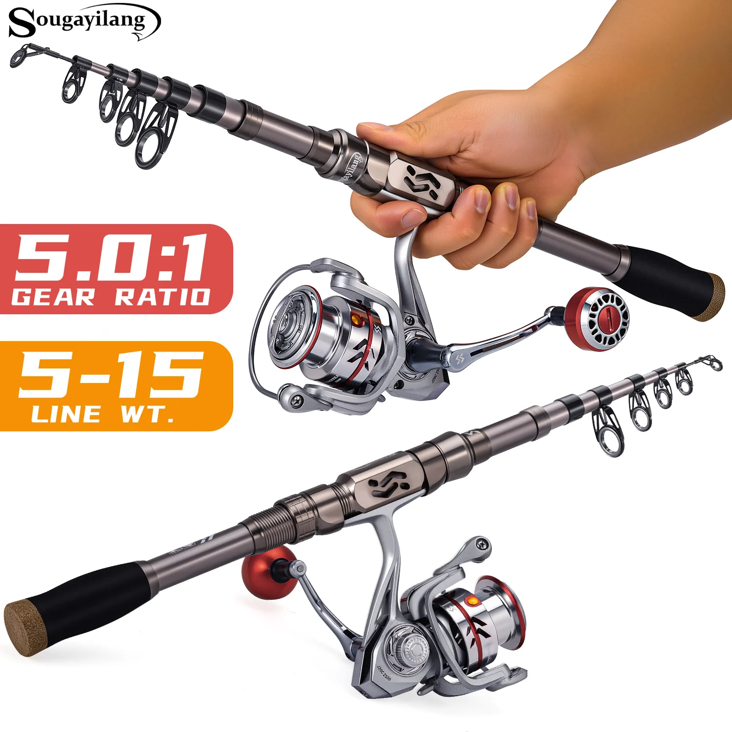Sougayilang телескопическая удочка, набор спиннинговых катушек, высокоуглеродистое металлическое колесное сиденье, плавное управление, портативное рыболовное снаряжение
Sougayilang телескопическая удочка, набор спиннинговых катушек, высокоуглеродистое металлическое колесное сиденье, плавное управление, портативное рыболовное снаряжение