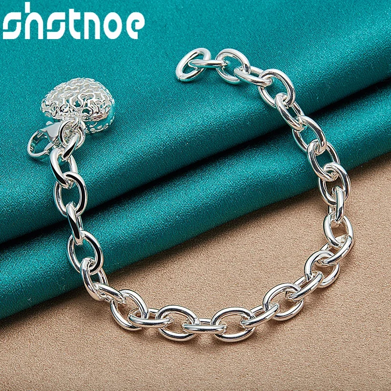 SHSTONE 925 Sterling Silver Hollow Heart Chain Bracelets For Women Party Engagement Wedding Birthday Gifts Fashion Charm Jewelry
SHSTONE 925 Sterling Silver Hollow Heart Chain Bracelets For Women Party Engagement Wedding Birthday Gifts Fashion Charm Jewelry