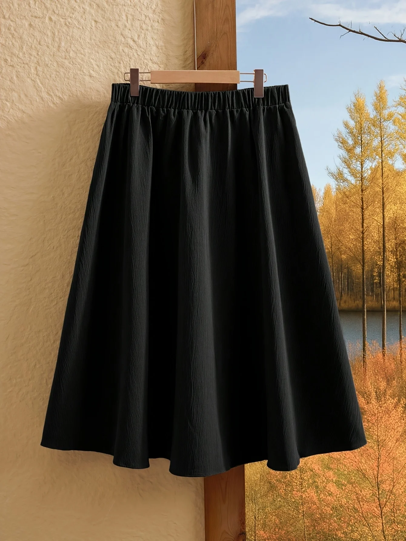 Plus Size Solid Color Elastic Waist Swing Loose Summer Fashion All-Match Skirt
Plus Size Solid Color Elastic Waist Swing Loose Summer Fashion All-Match Skirt