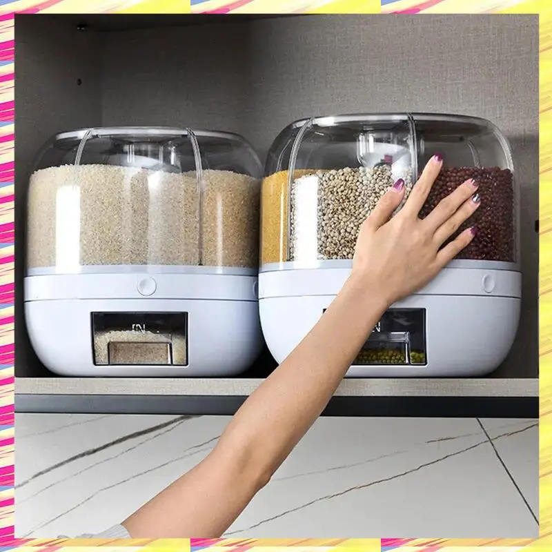 ABJJ 360° Rotating Grain Dispenser Transparent Sealed Jar Circular Kitchen Rice 1 Pcs
ABJJ 360° Rotating Grain Dispenser Transparent Sealed Jar Circular Kitchen Rice 1 Pcs