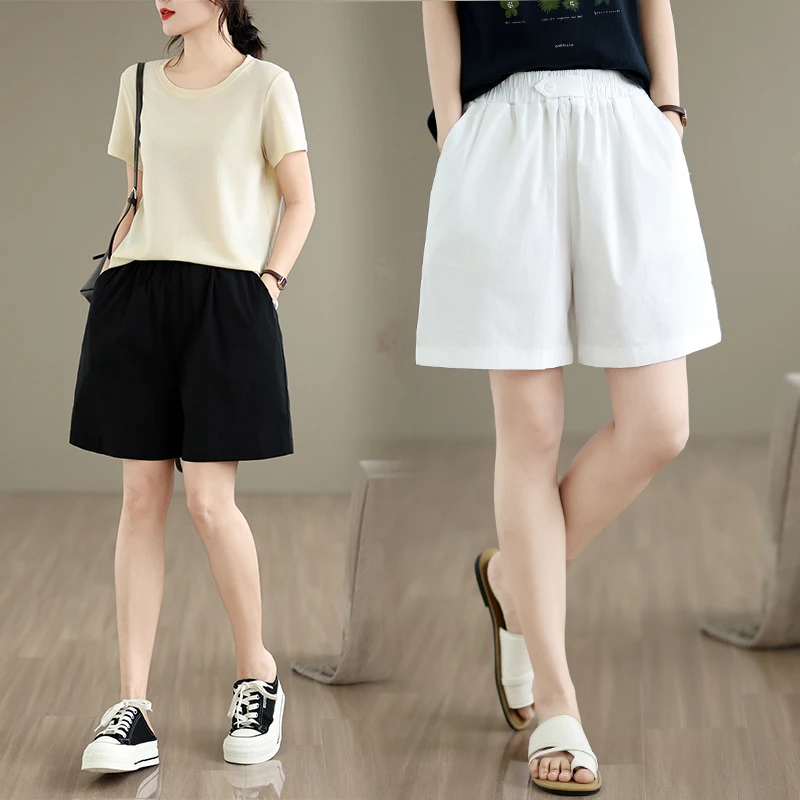 Women's Casual High Waist Elastic Wide Leg Pants Quick Dry Five-Point Shorts Summer New Style Artistic Commute Style Pocket D...
Women's Casual High Waist Elastic Wide Leg Pants Quick Dry Five-Point Shorts Summer New Style Artistic Commute Style Pocket D...