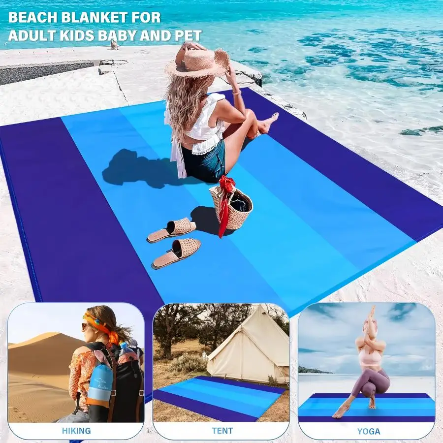 1pc Oversized Waterproof Beach Blanket - Quick Drying Outdoor Picnic Mat for Travel,Camping,Hiking- Enjoy Beach Without the Mess
1pc Oversized Waterproof Beach Blanket - Quick Drying Outdoor Picnic Mat for Travel,Camping,Hiking- Enjoy Beach Without the Mess