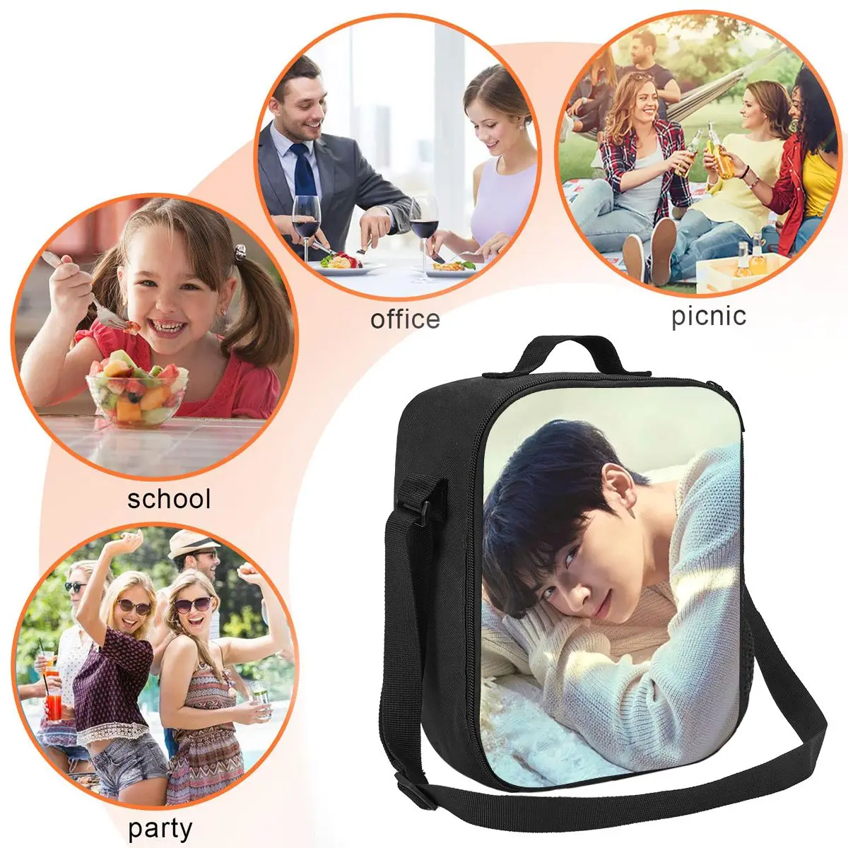 Cha EunWoo Kpop Astro изолированная сумка для обеда для школы, пикника, коробки для хранения еды, портативный контейнер-холодильник, термосумка для обеда
Cha EunWoo Kpop Astro изолированная сумка для обеда для школы, пикника, коробки для хранения еды, портативный контейнер-холодильник, термосумка для обеда