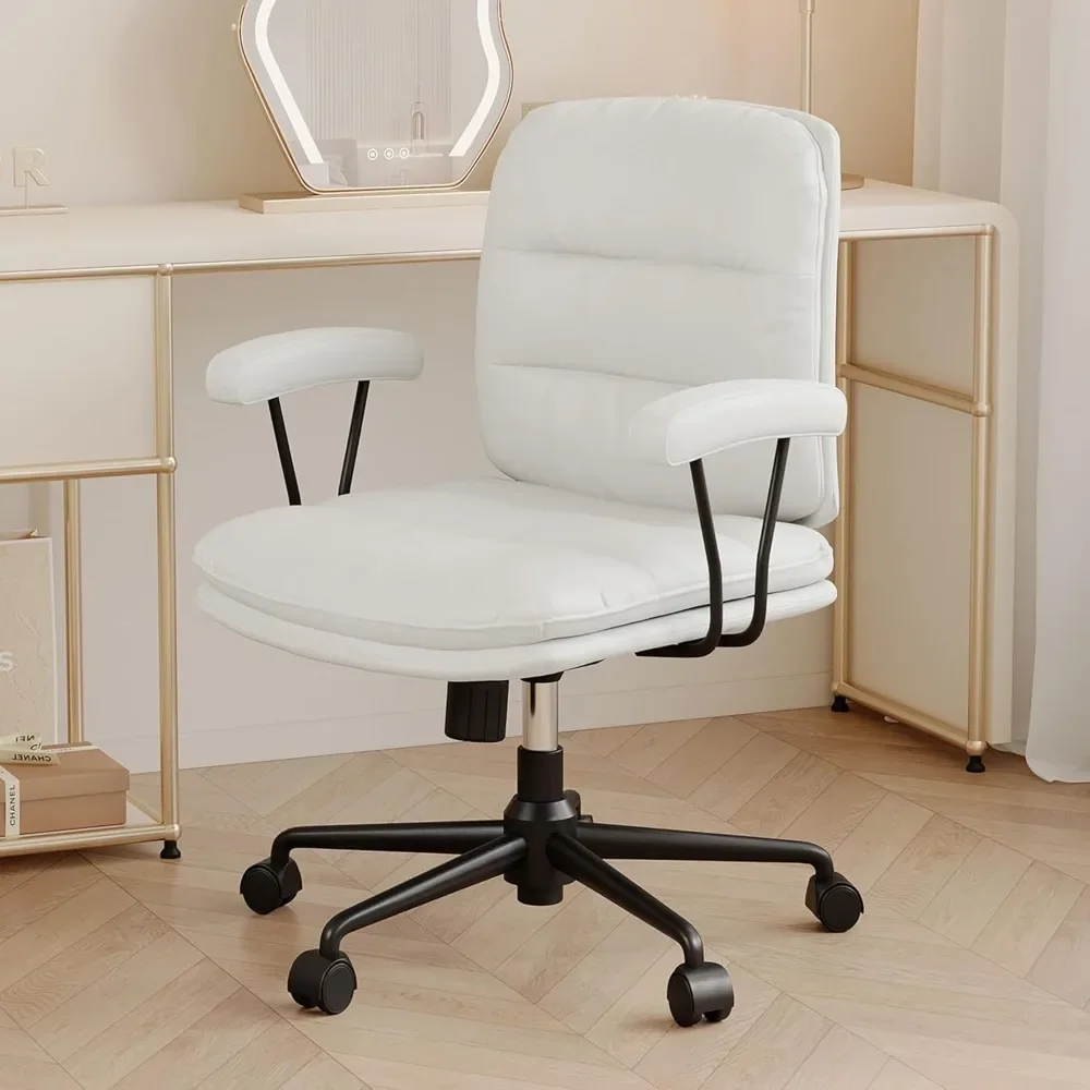 Leather Desk Chair with Arms,Modern Office Chair with Lumbar Support,Removable Armrests, Height-Adjustable
Leather Desk Chair with Arms,Modern Office Chair with Lumbar Support,Removable Armrests, Height-Adjustable