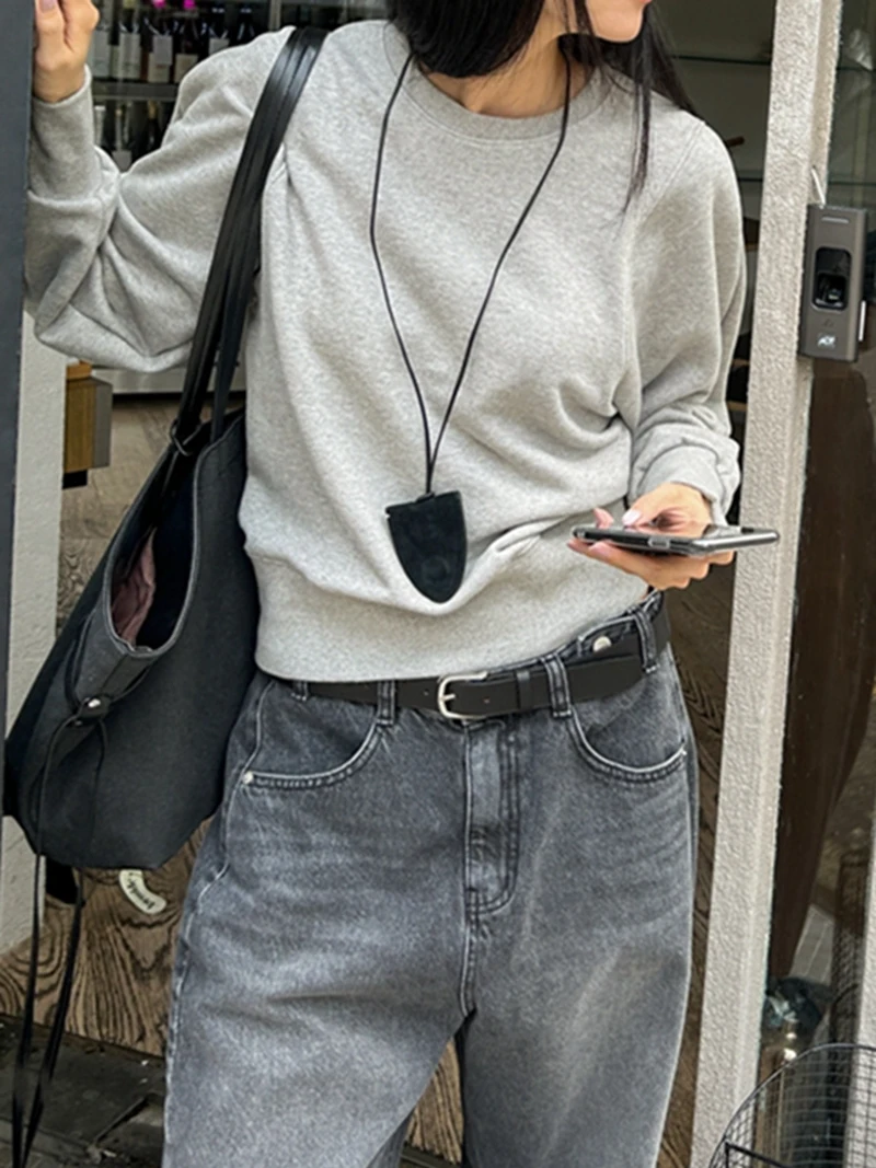 mat round Ne Long Sve ey Pure Cotton Sweatirt Women Casual Basic Sle Spring Autumn Winter T30 Street Sle
mat round Ne Long Sve ey Pure Cotton Sweatirt Women Casual Basic Sle Spring Autumn Winter T30 Street Sle