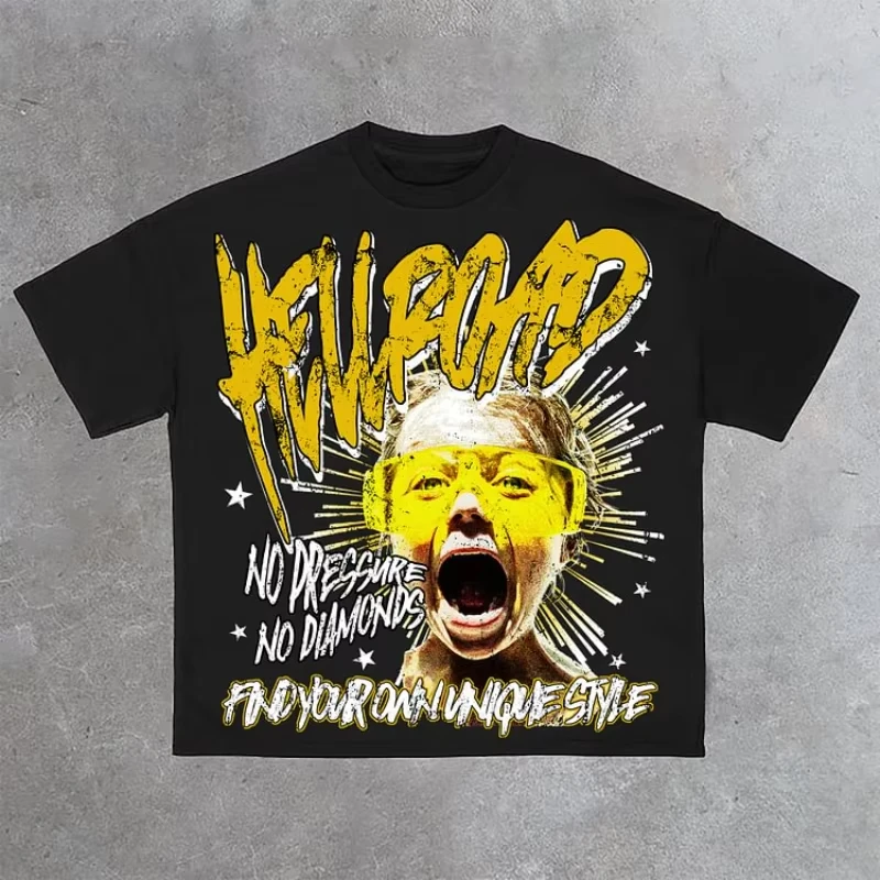 Hell Road Retro Personality Portrait Graphics Print Cotton T-Shirt Men Y2K Summer Vintage Oversize Tshirt Streetwear Women Tops
Hell Road Retro Personality Portrait Graphics Print Cotton T-Shirt Men Y2K Summer Vintage Oversize Tshirt Streetwear Women Tops