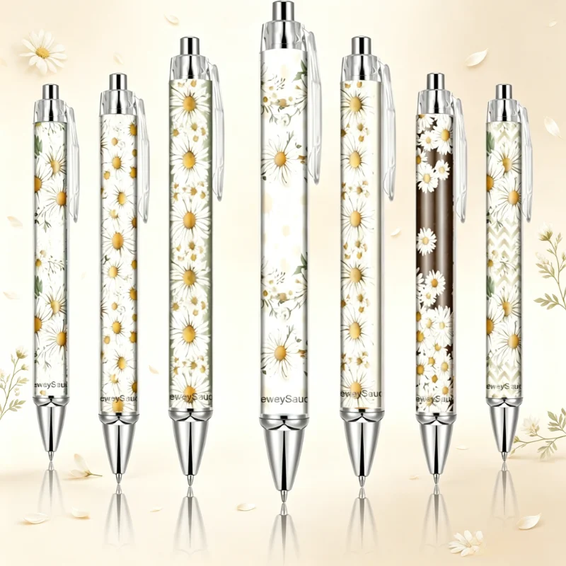 7PCS Hand-drawn Daisy Retractable Ballpoint Pens, Office Stationery, Ideal for Writing & Gifting, Random Styles
7PCS Hand-drawn Daisy Retractable Ballpoint Pens, Office Stationery, Ideal for Writing & Gifting, Random Styles