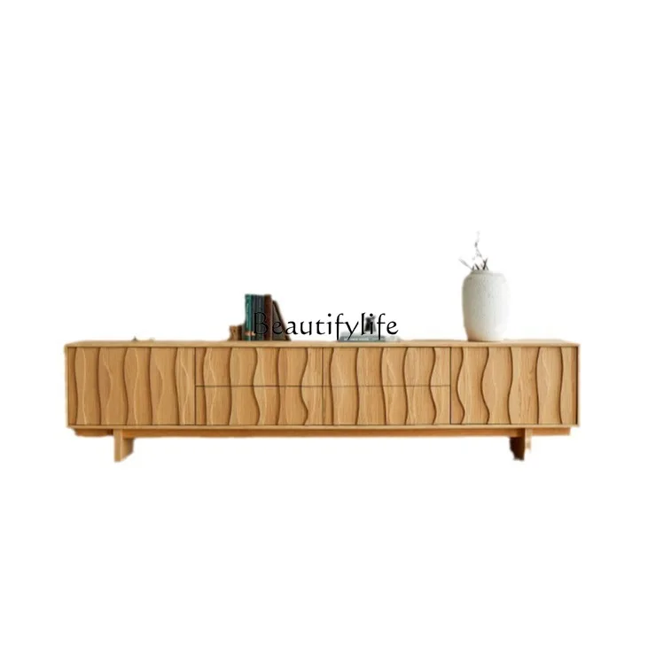 Nordic solid wood TV cabinet modern simple living room wabi sandy retro floor cabinet
Nordic solid wood TV cabinet modern simple living room wabi sandy retro floor cabinet