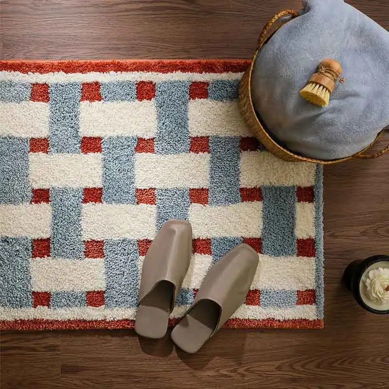 Middle Ancient Style Bathroom Entrance Absorbent Anti Slip Floor Mat Living Room Sofa Staircase Decorations Checkered Pattern
Middle Ancient Style Bathroom Entrance Absorbent Anti Slip Floor Mat Living Room Sofa Staircase Decorations Checkered Pattern