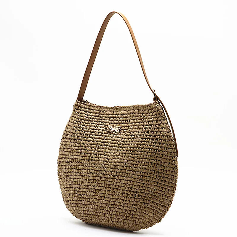 Women's Shoulder Bag Summer Straw Woven Handbag Large Capacity Ladies Handmade Rattan Tote Bags Luxury Designer Beach Bag
Women's Shoulder Bag Summer Straw Woven Handbag Large Capacity Ladies Handmade Rattan Tote Bags Luxury Designer Beach Bag