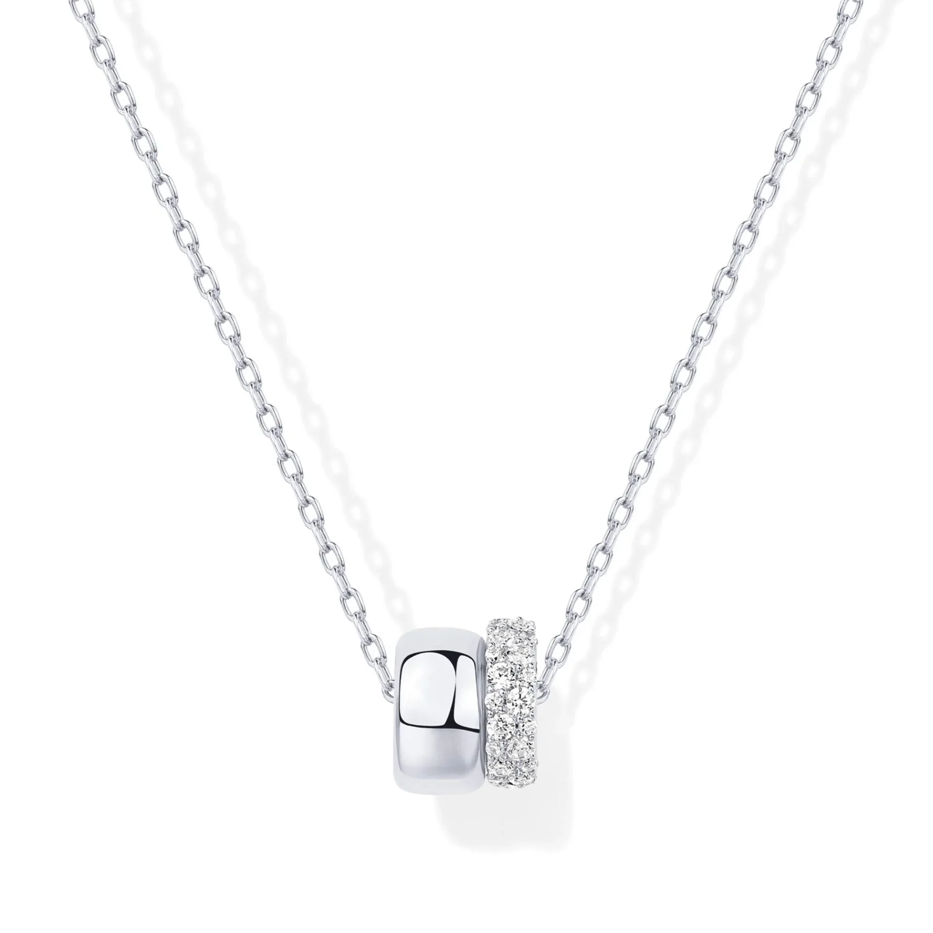 Two-Toned Cubic Zirconia Rondelle Pendant Necklace – Dainty CZ Plated Necklace for Women, Elegant and Versatile Jewelry for Ever
Two-Toned Cubic Zirconia Rondelle Pendant Necklace – Dainty CZ Plated Necklace for Women, Elegant and Versatile Jewelry for Ever