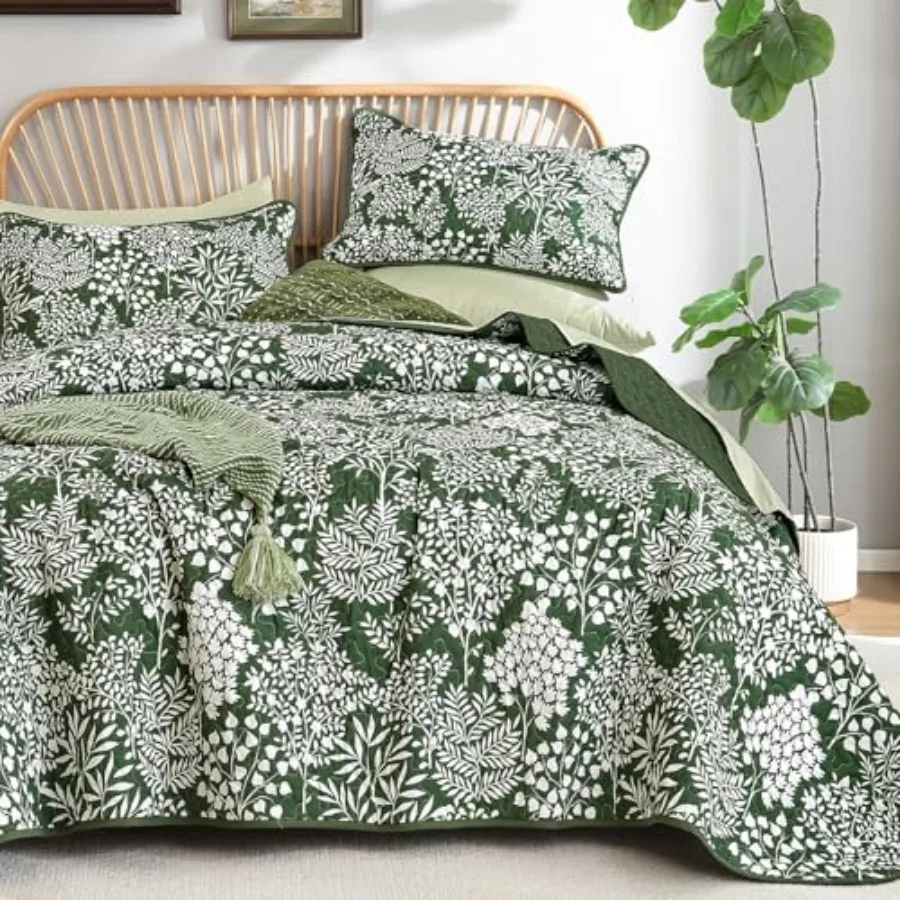 Botanical Quilt Set King Size Bedspread with 2 Pieces Pillowcase Soft Microfiber Farmhouse Floral Quilt Bedding Set for All Sea
Botanical Quilt Set King Size Bedspread with 2 Pieces Pillowcase Soft Microfiber Farmhouse Floral Quilt Bedding Set for All Sea
