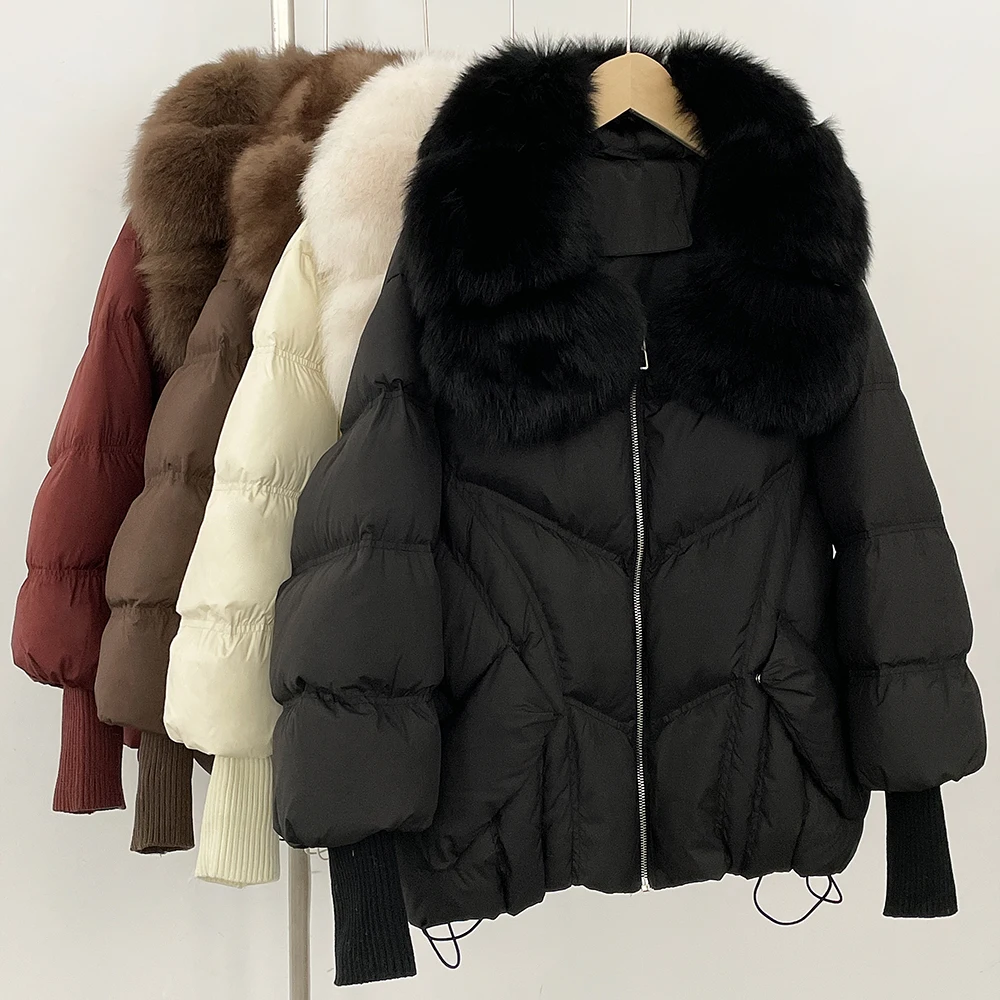 Duck Down Coat Autumn Winter Puffer Jacket Clothes Down Jacket Women Natural Fox Fur Collar Warm Knit Sleeve Real Fur Fahsion
Duck Down Coat Autumn Winter Puffer Jacket Clothes Down Jacket Women Natural Fox Fur Collar Warm Knit Sleeve Real Fur Fahsion