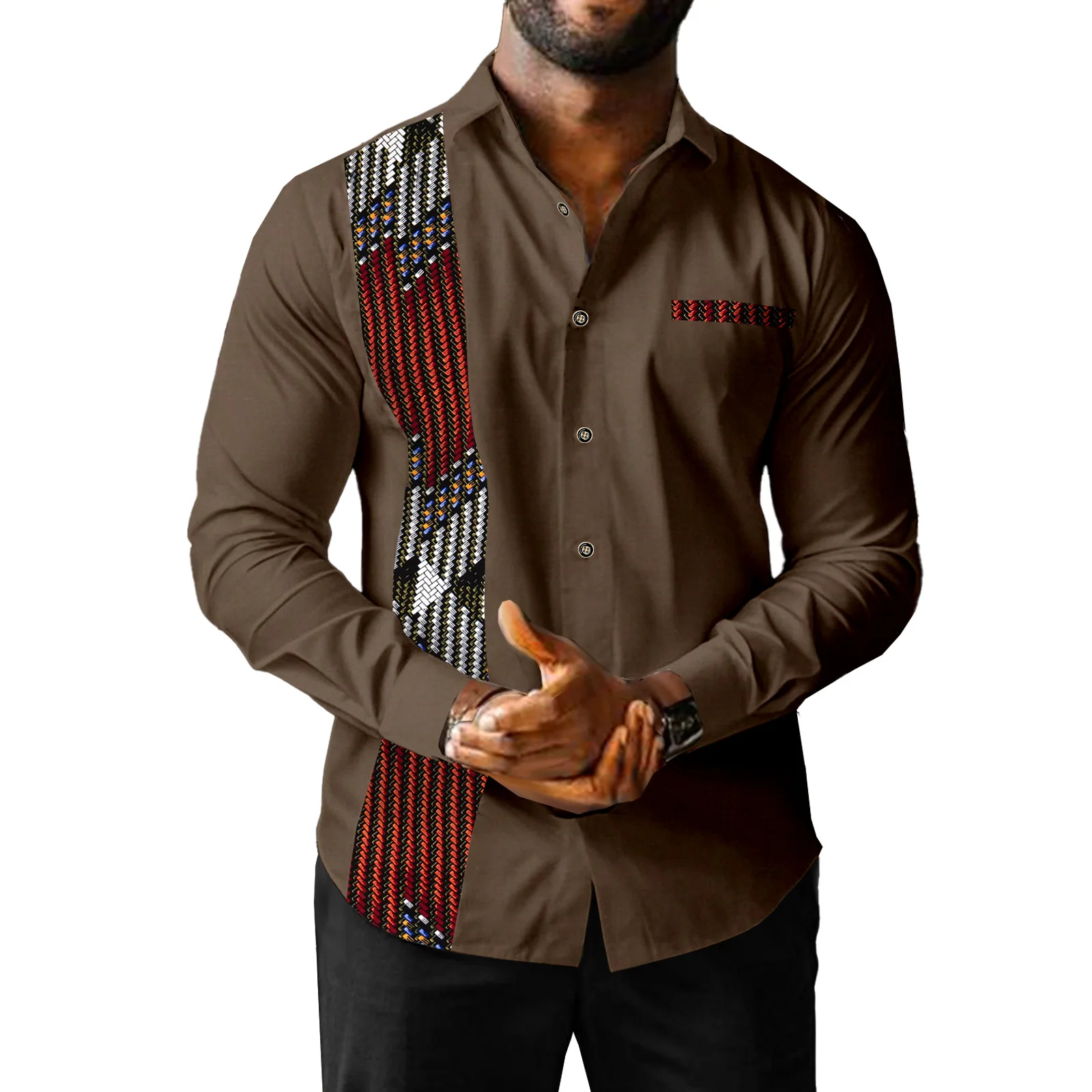SEA&ALP Men's African Top Shirt Dashiki Ankara Traditional Pattern Printed Long Sleeve T-Shirt
SEA&ALP Men's African Top Shirt Dashiki Ankara Traditional Pattern Printed Long Sleeve T-Shirt