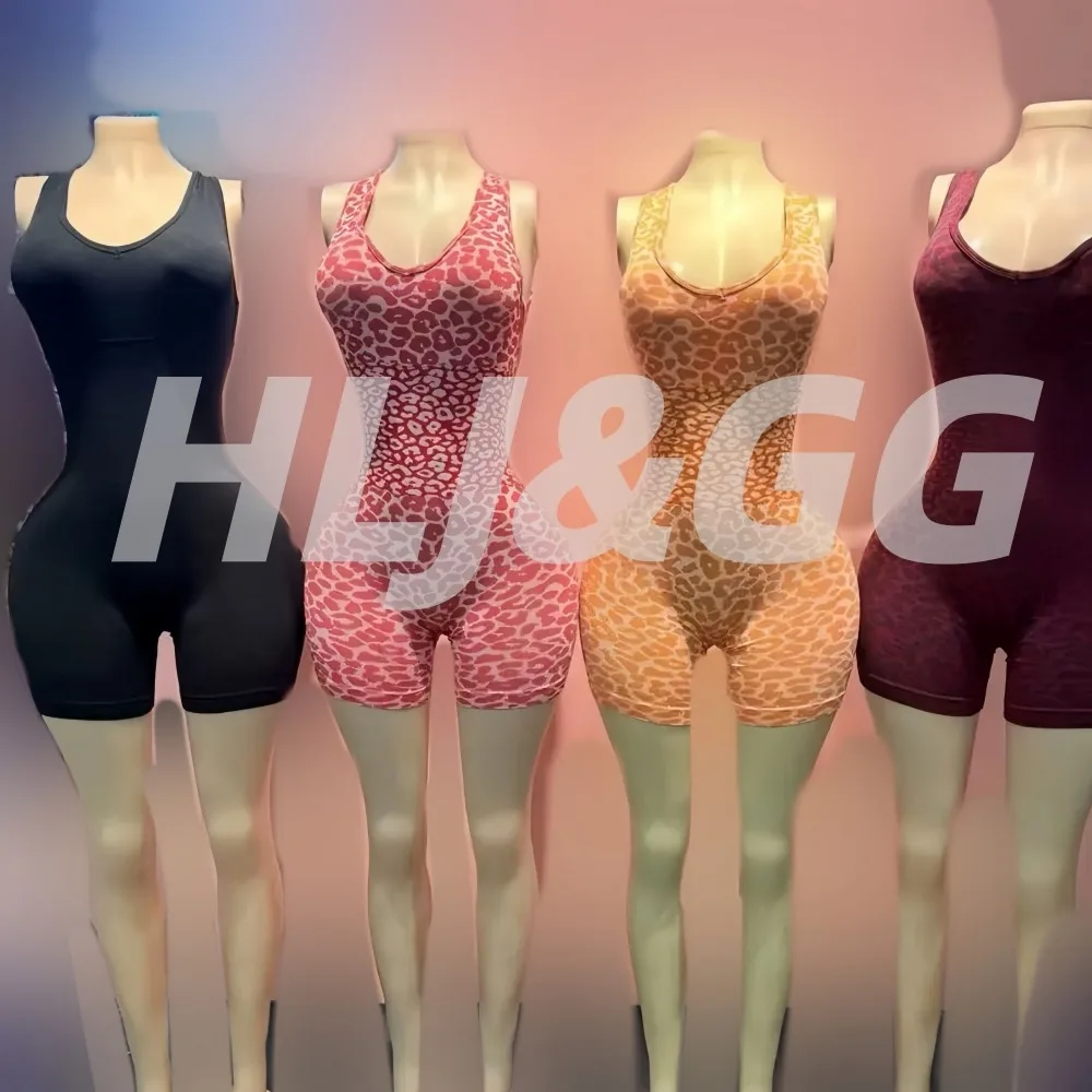 HLJ Fashion Sports Leopard Print Bodycon Romper Women Sleeveless Backless Cross Back Jumpsuit Female Streetwear Overalls 2026
HLJ Fashion Sports Leopard Print Bodycon Romper Women Sleeveless Backless Cross Back Jumpsuit Female Streetwear Overalls 2026