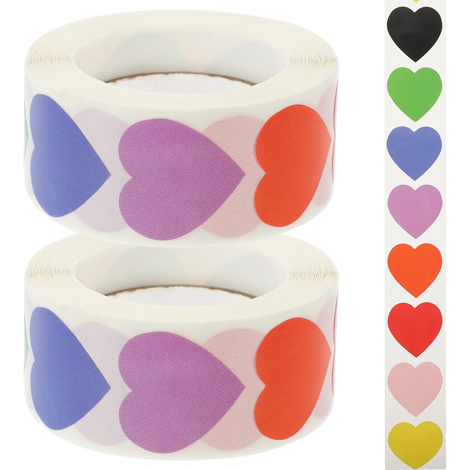 2 Rolls Multifunctional Heart Sealing Stickers Bright Colored Gift Sticker Decals for Envelope Bags Cake Packaging Festive
2 Rolls Multifunctional Heart Sealing Stickers Bright Colored Gift Sticker Decals for Envelope Bags Cake Packaging Festive