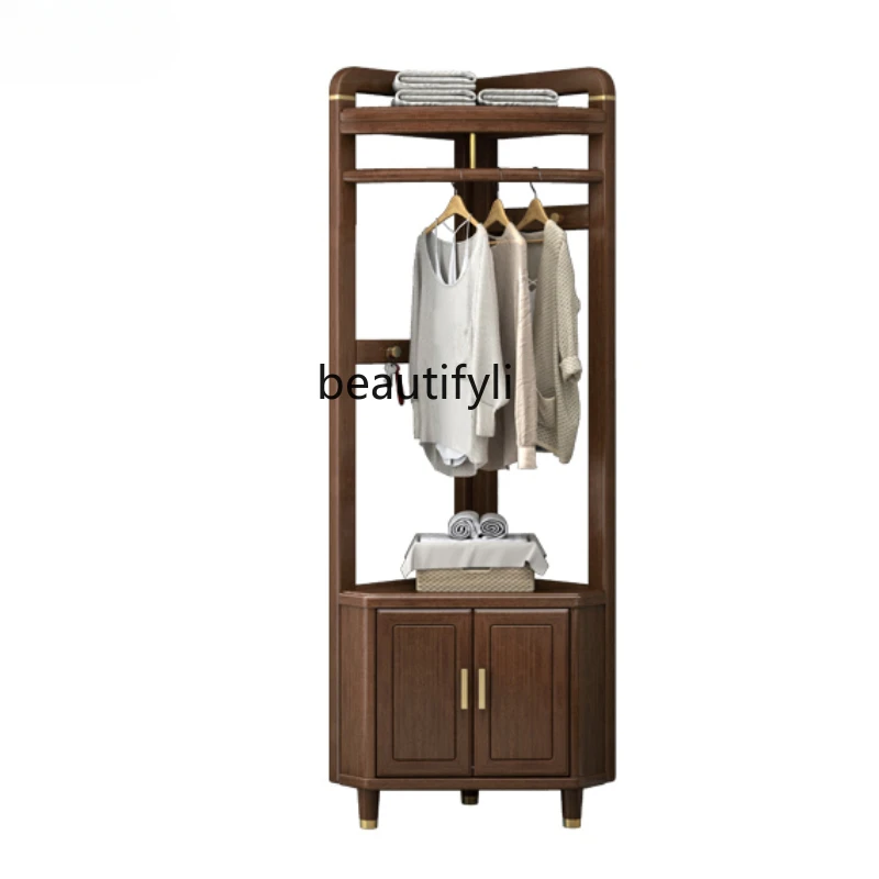 New Chinese Style Solid Wood Corner Coat Rack Walnut with Shoe Cabinet Floor Multifunctional Hanger
New Chinese Style Solid Wood Corner Coat Rack Walnut with Shoe Cabinet Floor Multifunctional Hanger