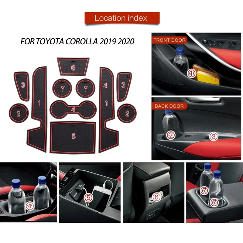 Anti-Slip Car Gate Slot Mat For Toyota Corolla 2019 2020 Door Groove Pad Non-Slip Mats Rubber Coaster Auto Interior Accessories
Anti-Slip Car Gate Slot Mat For Toyota Corolla 2019 2020 Door Groove Pad Non-Slip Mats Rubber Coaster Auto Interior Accessories